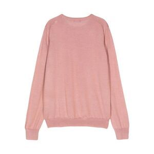 BARBA NAPOLI Men's Crew Neck Fine Knit Sweater Men PINK & PURPLE Sweaters &